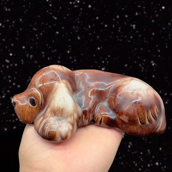 Vintage 1940's Lichten Ware Boston Figurine Dog Amanda Hand Made Pottery Figure - Picture 2 of 12